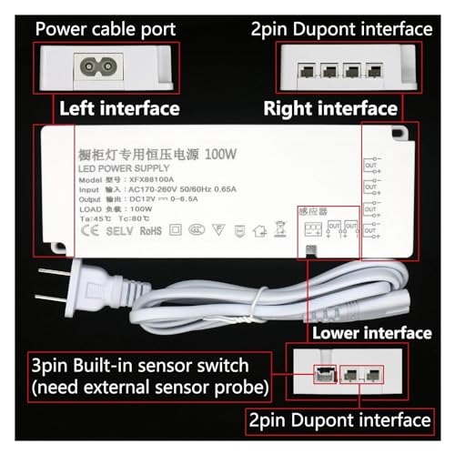 Cordon d'alimentation LED AC220V DC12V transformateur pour bandeau dur