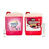 KIMIA - Pack Sensorial Concentrado Red Berries | Ambientador 5L+ Fregasuelos 5L | Fragancia Duradera Frutos Rojos | Fórmula Concentrada | Limpiador de Suelo | Limpieza Profunda