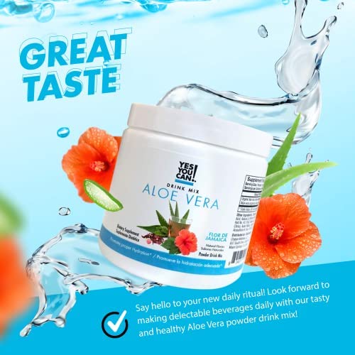 Miniatura 2 de Yes You Can! Mezcla de bebida orgánica de aloe vera, polvo súper verde, polvo de bebida energética, infusión de jugo de aloe puro, superalimentos