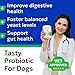 BARK&SPARK Probiotics for Dogs Digestive Health w/Enzymes - Diarrhea Gas Treatment Upset Stomach Relief - Allergy & Itchy Skin - Pet Dogs Probiotics - Digestion Supplement Treat (120Ct Chicken)
