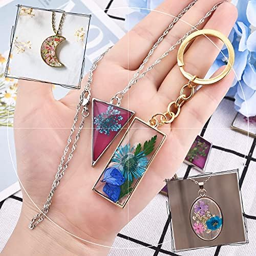 GIAK Open Bezel 55Pcs Frame Pendants Charm Geometric Hollow Trays Open Back Pendants Molds for Resin Jewellery Making Earring Pendant Necklace