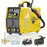 haxiaoer Aluminum TIG Welder AC/DC 240V with Pulse, [Large LED Display] 200A Digital Inverter AC Pulse TIG/AC TIG/DC Pulse TIG/HF TIG/ARC Welding Machine HXT200P AC DC Pro