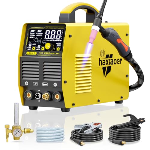 Aluminium Poste à Souder TIG AC/DC 230 V avec impulsion [grand écran LED] 200 A Onduleur numérique AC Impulsion TIG/AC TIG/DC Impulsion TIG/HF-TIG/Poste de soudage à...