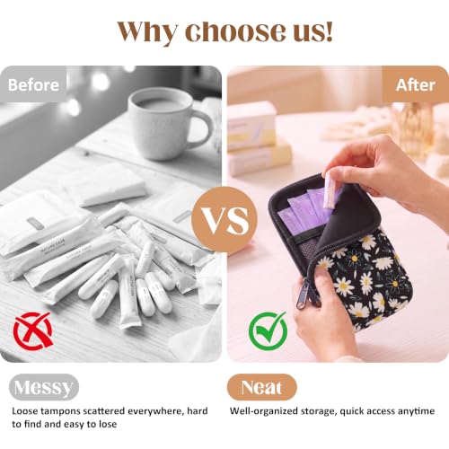 Image of 2PCS Tampon Holder Zipper Pouches Portable Period Bags