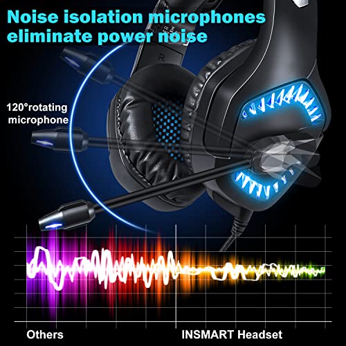 ECOOPRO Stereo Gaming Headset, LED verlicht, 3.5mm jack rood - Afbeelding 5