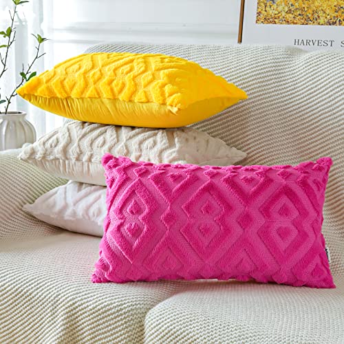 Housse de coussin velours rose vif Artscope pour rénover un canapé terne - 8
