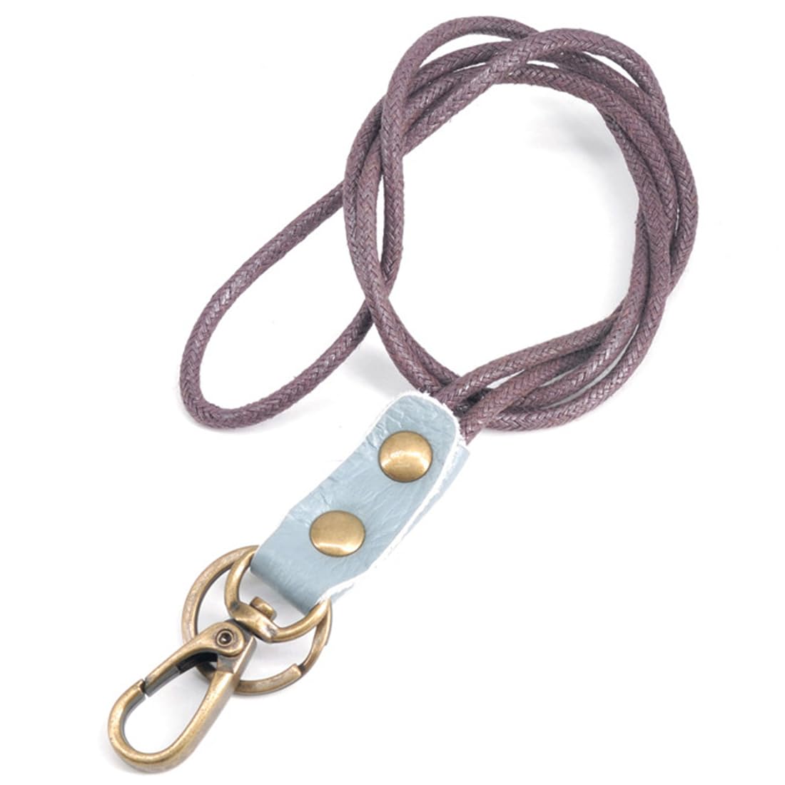 Aileder Neck Lanyard Strap Cord Leather Keychain Lanyard Rope Cotton Lanyards for Neck with Strong Metal Clasp for Keys ID Card Badge Holder Office School