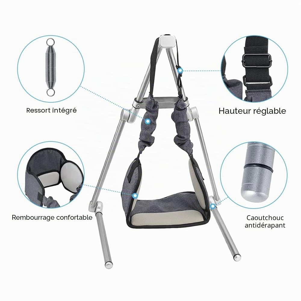 Toogel Hamac de Tête avec Support Pliant pour Détendre Cou et Épaules, Traction Cervicale Portable pour Relaxation, Soulager Fatigue et Muscles avec Sac de Voayage