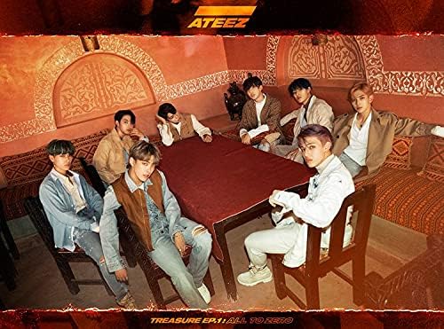 ATEEZ - [Treasure EP.1:All to Zero]1st CD+1p Poster/On+100p Booklet+1p Sticker+8p Post+3p PhotoCard+Tracking (Original Version)