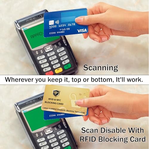 RFID Protected Cards, Golden 10 Pack: Entire Wallet Purse Shield For Men & Women, NFC Contactless Bank Debit Credit Card Protector ID ATM Guard (2)4