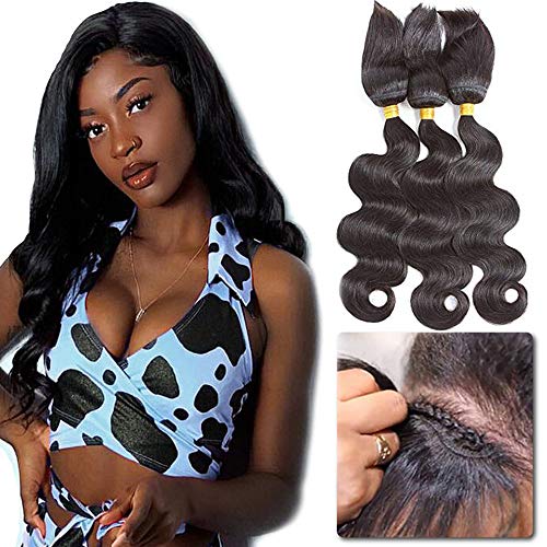 Braid In Bundles Unprocessed Human Hair Bundles No Sew No Crochet No Glue Brazilian Body Wave Human Hair Weave,Braid In Weave Braid In Human Hair Bundles(16 16 16)