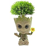 GTLAOGS Baby Groot Blumentopf Treeman , Action Figur Gartenskulptur, Blumentöpfe Mit Drainage Loch, für Pflanzen und Stifthalter, Pflanzen Garten Balkon Aquarium Dekoration(Höhe:12.8cm)