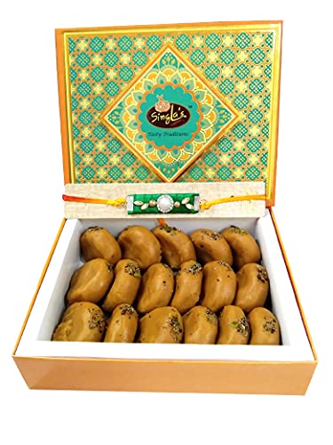 Image of Singla Sweets Brown Peda 500g Very Delicious Sweets with Rakhi Gift