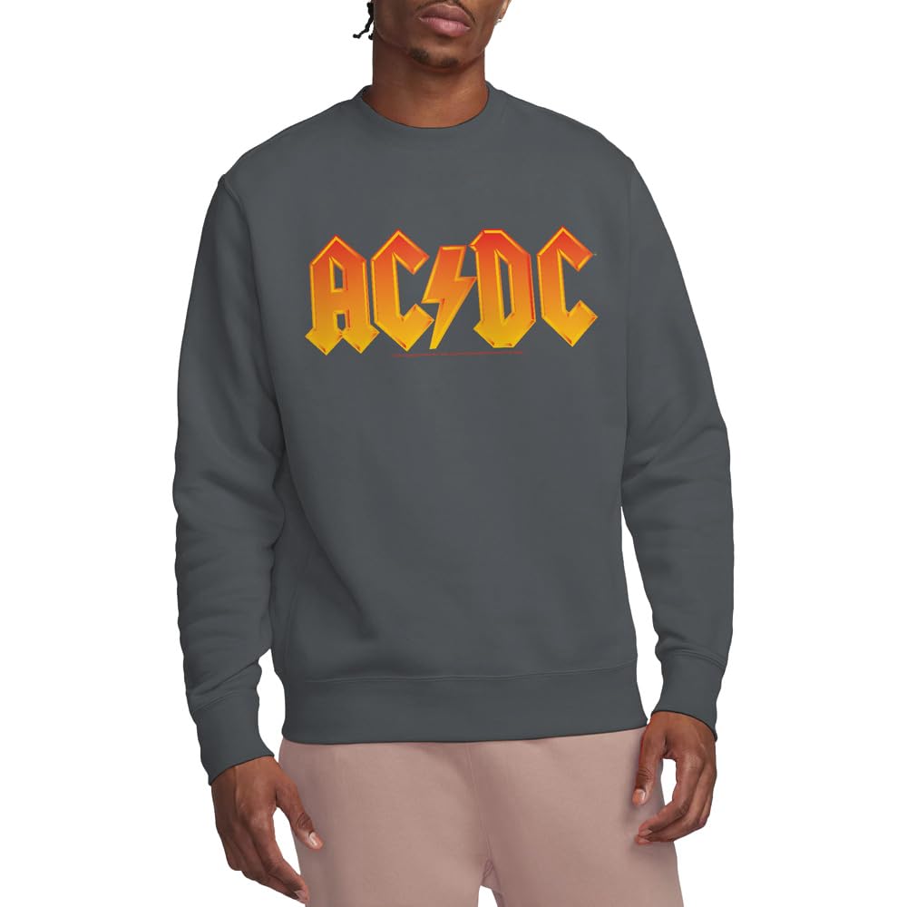 ACDC Logo Crew Sweatshirt, Charcoal, Small