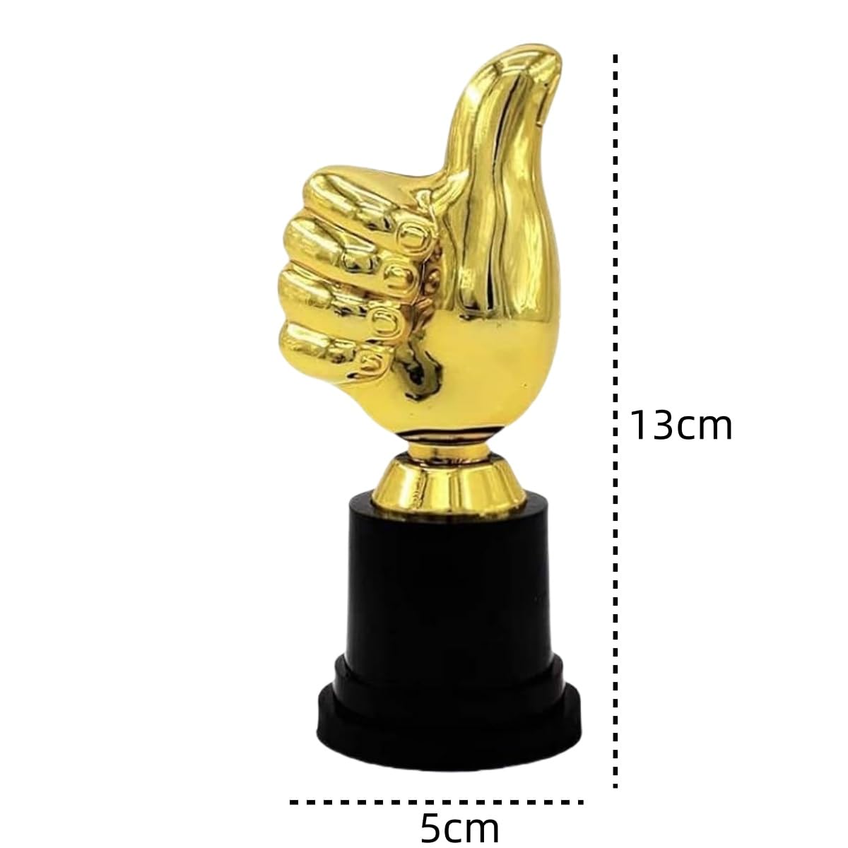 2 Pezzi Trofeo Pollice in Plastica Dorata per Vincitori di Eventi Sportivi,Trofeo Vincitore d'oro,Ideale per Cerimonie di Premiazione Giochi e Decorazioni Premio Educativo