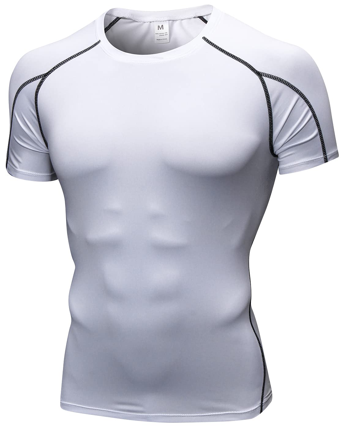 Compression Shirt Men Cool Dry Workout Tops Short Sleeve Athletic Base Layer T Shirts Gym Basketball Undershirts