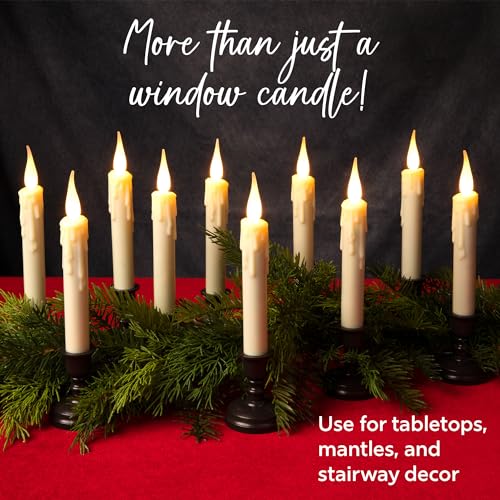 Enchanted Spaces Set Of 10 Flameless Ivory LED Window