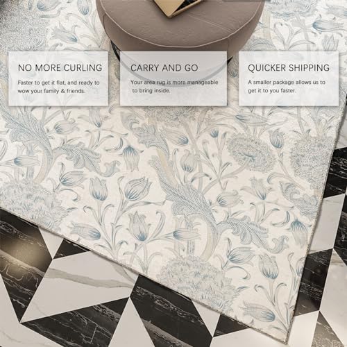 Tapis floral hortensia en peluche douce 120x210cm idéal pour grand confort de chambre - 6