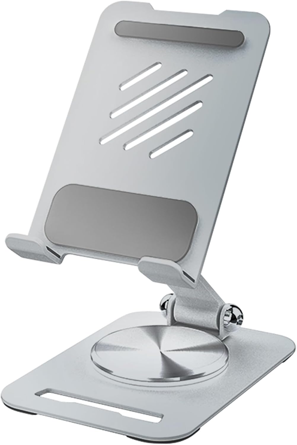 Cell Phone Stand for Desk, Cliifora 360° Rotatable Phone Holder, 360° Click-Rotating, Metal Base, Foldable, Portable, Phone Holder Compatible with All Mobile Phone, iPhone, iPad, Tablet (Sliver) Cell Phone Stand for Desk, Cliifora 360° Rotatable Phone Holder, 360° Click-Rotating, Metal Base, Foldable, Portable, Phone Holder Compatible with All Mobile Phone, iPhone, iPad, Tablet (Sliver)