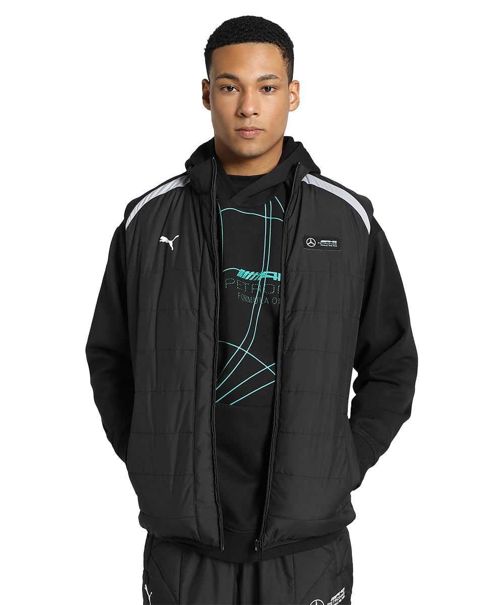 PUMA Veste sans manches de sports automobiles Mercedes-AMG PETRONAS Homme M Black