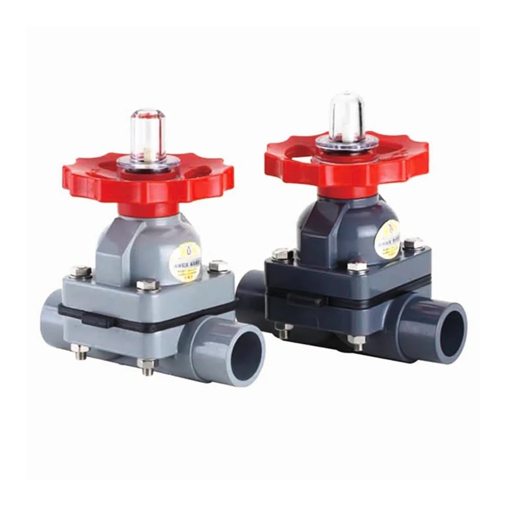 IPNDKBFL 1/2" 3/4" 1" Socket Type PVC Diaphragm Valve DN15 DN20 DN25 DN32 UPVC Manual Acidproof Alkali(DN32)