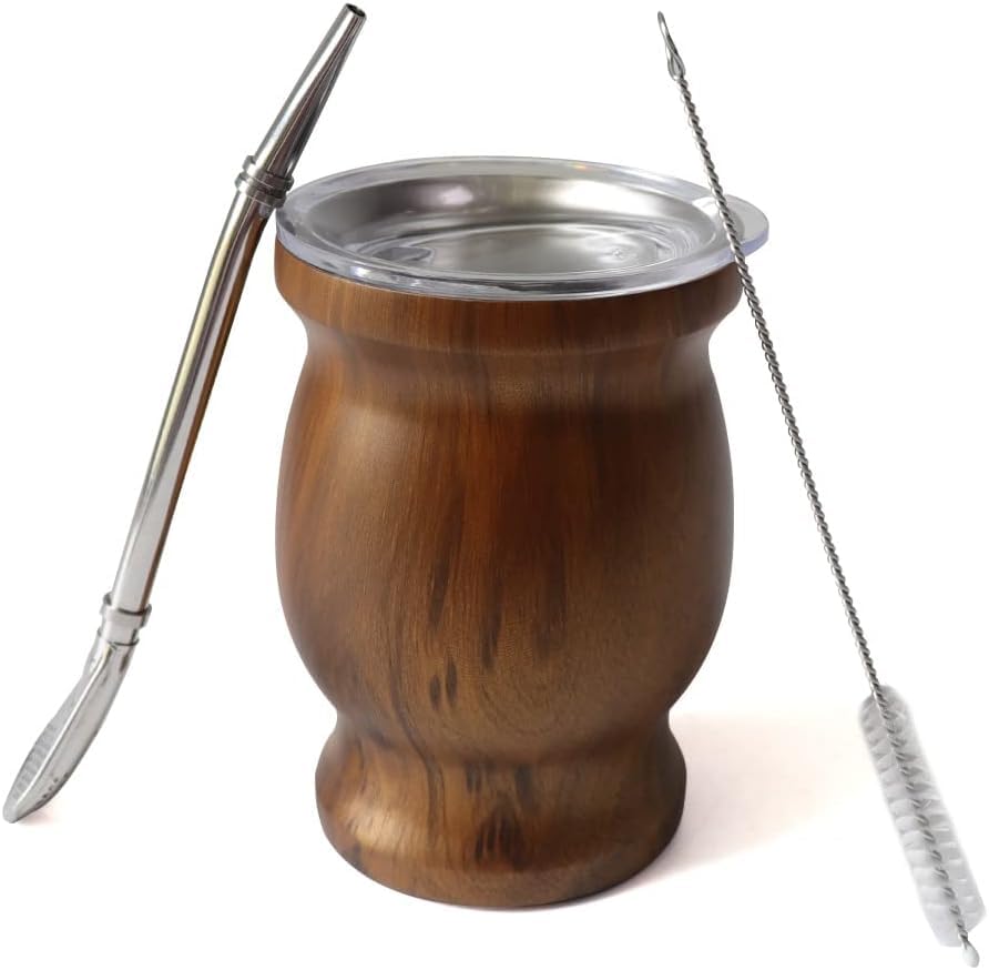 Amazon.co.jp: LIVIAマテ茶ひょうたんカップステンレステ マテ茶カップ
