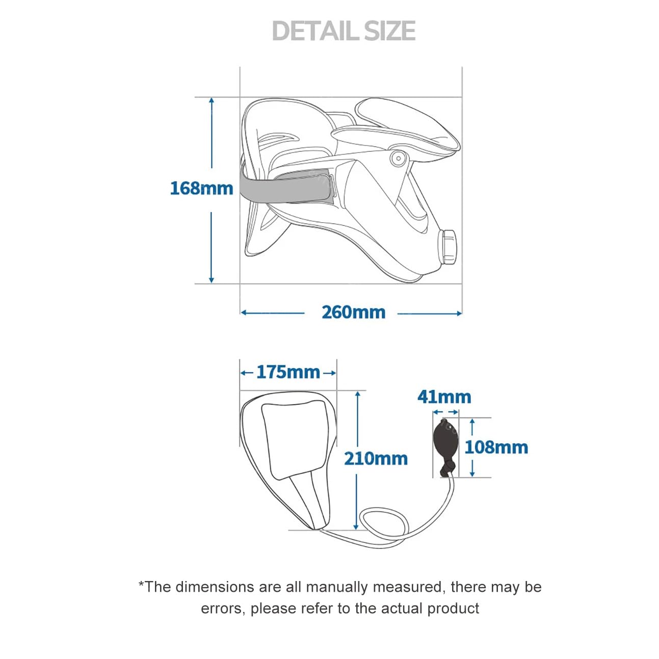 Minerve Cervicale Femme et Homme,Traction Cervicale,Collier Cervical avec Airbag,Coussin De Traction Cervicale,Taille Ajustable,Soutien Cervical Qui DéComprime Le Cou et Soulage La Tension Cervicale