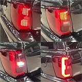BNTHGTVET Pair LED Taillights Compatible For Grand Cherokee 1999 2000 2001 2002 2003 2004 MK2 WJ Taillamp Rear Lamp Brake Fog Turn Signal Light(Pair of Smoke)