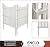 36in H x 45in W (2 Panels) No Dig Enclo Huntersville White Vinyl Privacy Screen, Outdoor Privacy Panels, Trash Can Enclosure, Air Conditioner Fence, Pool Equipment Enclosure, ZP19036