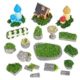 HAKIDZEL Figuras Miniaturas de Jardín Resina Decoraciones Resistentes para Bonsái y Terrarios Adornos Pequeños para Casa de Muñecas Modelos Paisajísticos