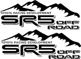 Compatible with Toyota SR5 Off Road Mountains Black Tacoma Tundra Sticker Decal Set