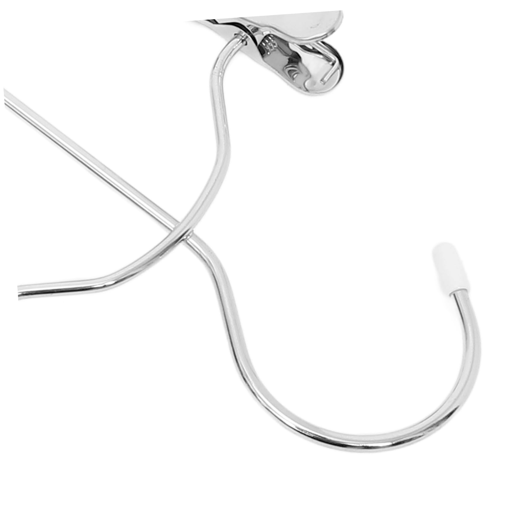 Pack Hosenbügel mit Clips, 4-stufig, Weiß aus Manganstahl