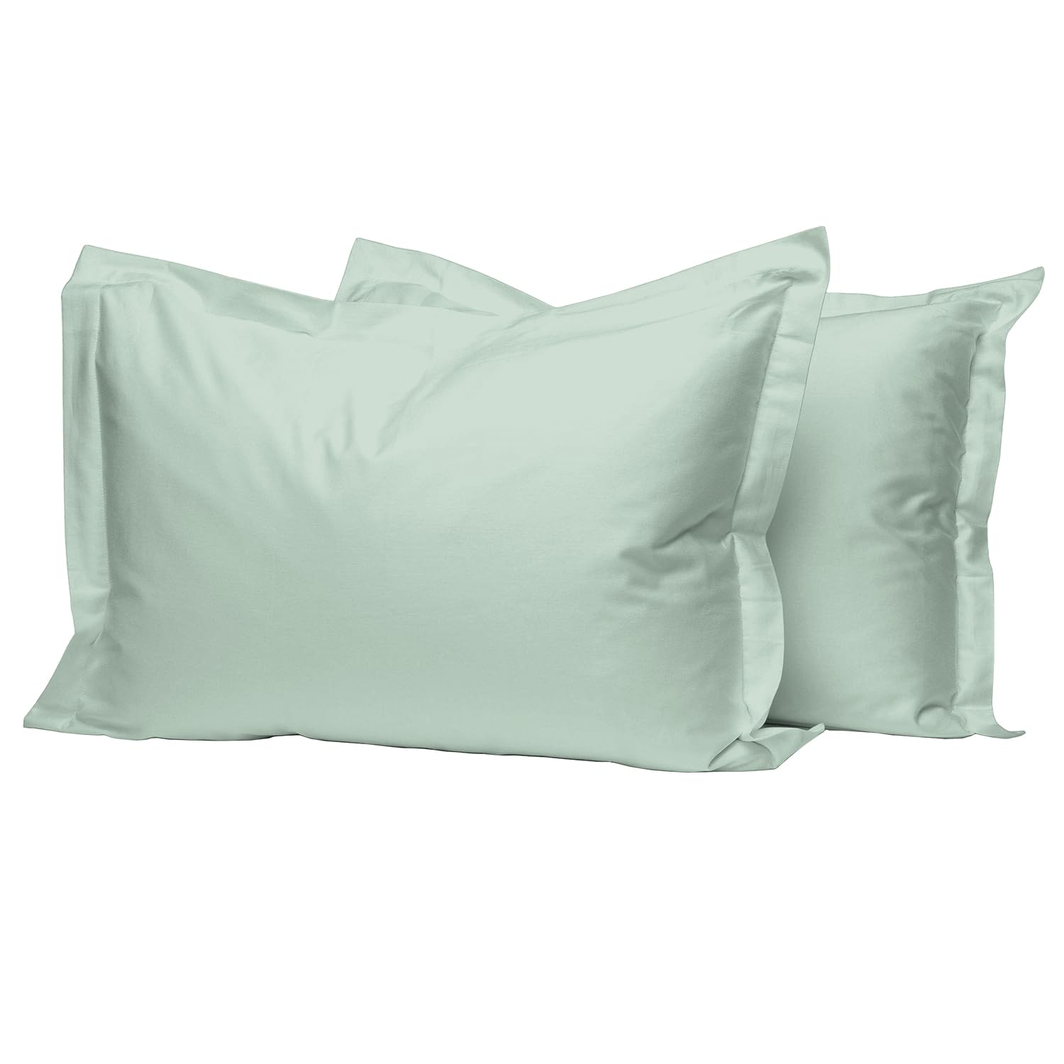 Pizuna 100% Cotton Standard Pillowcases 2 Pack White 50x75cm, 400 Thread Count Long Staple Combed Cotton Soft Pillow Cover, Sateen Weave Oxford Pillow Cases (Cooling Pillowcase 2PC) — view 96