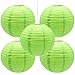 Hocansen 5 Stück Papierlaterne 12in Rund Papier Laterne Dekoration Ballform Papier Lampions für Party Hochzeit Garten Deko (DL/Grass Green)
