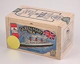 Queen Mary Theme Blend English Breakfast Black Ceylon Tea, 25 Bags in Decorative Wood Crate