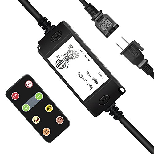 SUNTHIN Max 150W Power Patio Lights Dimmer Remote, 100Ft Wireless Control Distance Dimming Kit for Outdoor Light String, Smart Plug-in Dimmer Switch of LED String Lights, 4 Brightness Dimming