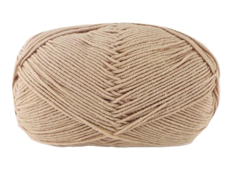Fil coton au lait crochet 4 brins anti-dédoublement, mélange peigné doux 5 rouleaux