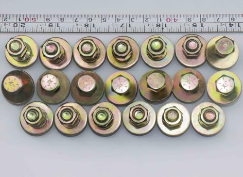 Image of 5 /16 inch x 1 inch Grade 8 Hex Head Bolt and nut,Spring Lock Washer and Large Flat Washer Assortment Kit, Color Gavalization,Alloy Steel,Heavy Duty,(20sets Pack),by Metalsuberg..
