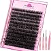MOONKALI Lash Clusters Kit 80D Cluster Eyelash Extensions Kit 12-20MM Thick Eyelash Clusters Individual Lashes Clusters Kit With Lash Bond and Seal and Tweezer Waterproof Eye Lash Cluster Extensions