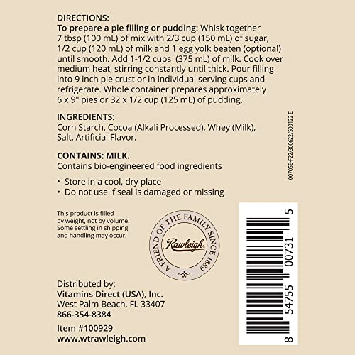 Rawleigh Chocolate Pie Filling & Dessert Mix: 14.1 Oz (Pack Of 1) Chocolate Pie Mix, Chocolate Dessert Pie, Chocolate Instant Pie, Chocolate Dessert, Chocolate Instant Dessert #TOP4