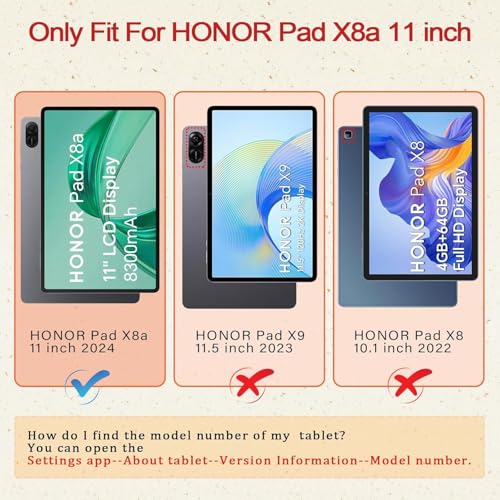 Image of TGK Flip Case Cover for Honor Pad X8a 11 inch Tablet with Stylus Holder (Brown)