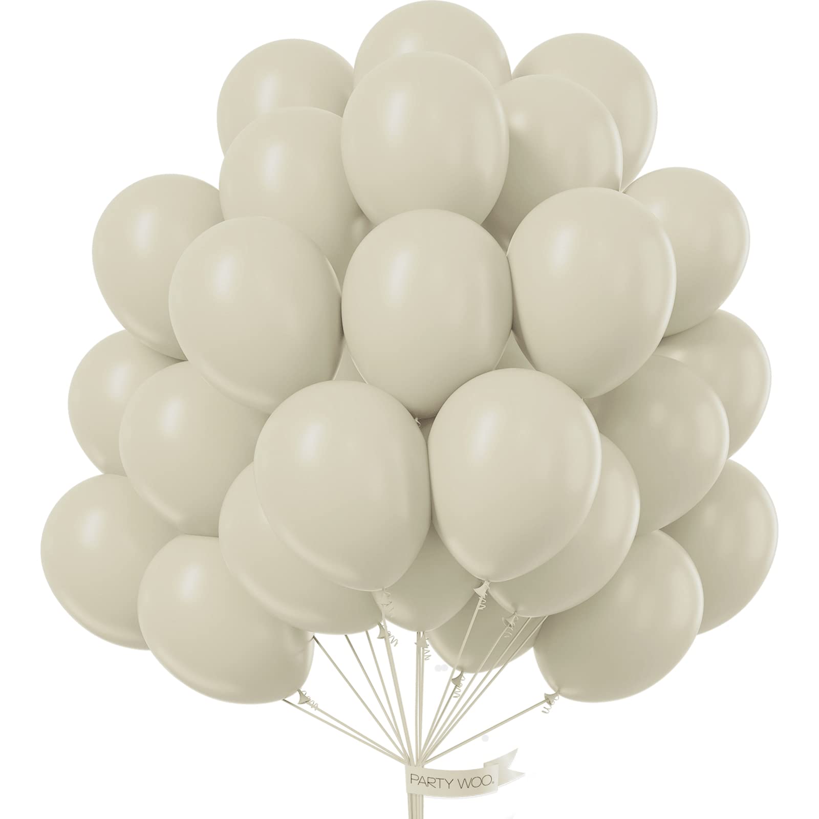 BPAWhite Sand Balloons, 50 pcs 12 inch Cream Matte Party Balloons for Birthday Party