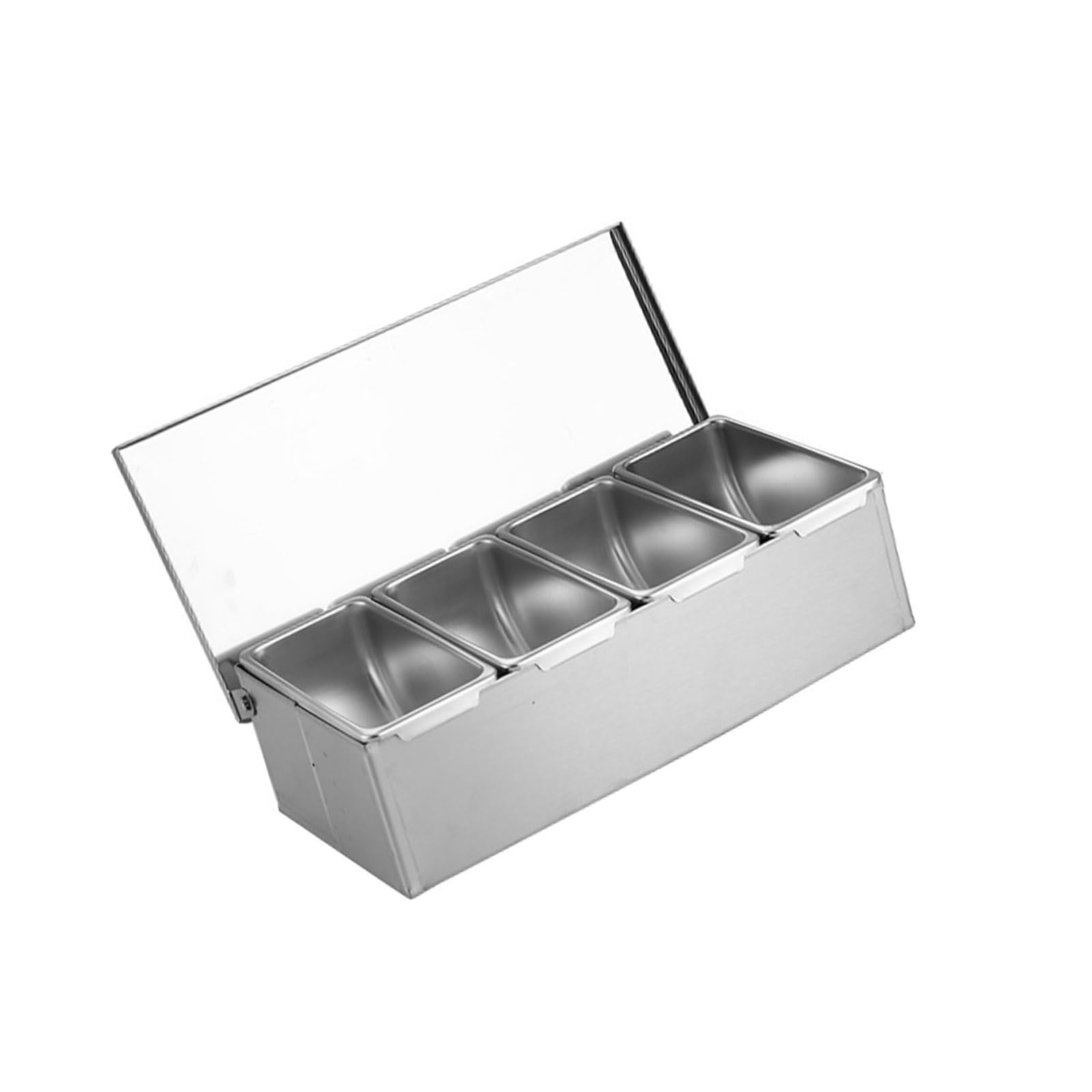 Msioytog Premium Nonrust Steel Seasonings Box Multi Compartment Organizers for Kitchen Countertop Storage with Secure Nonslip Base Nonslip Seasonings Storage Container
