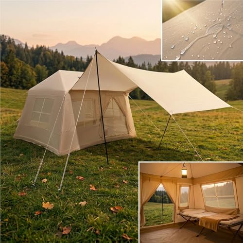 Carpa hinchable para camping, 4 estaciones, impermeable y resistente al viento miniatura 7