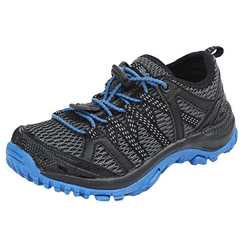 Northside Boy's Athletic Sandal, Dark Gray/Blue, 5 Big Kid