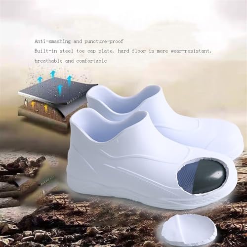 Sapatos De Chef Para Homens, Biqueira De Aço Masculina Leve Impermeável Antiderrapante Sapatos De Ch