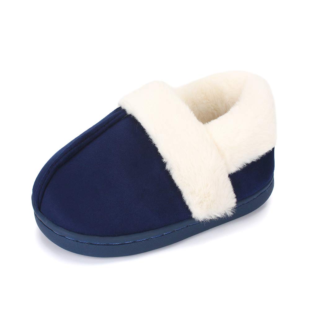 LACOFIA Pantoufles Hiver pour Garçons Filles Chausson de Mousse de Mémoire d'enfants Chaussures de Maison Chaudes Antidérapant
