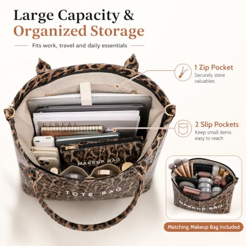 Image of GISMTR Large PVC Tote Bag for Women Letters Print Handbags Kraft Paper Shoulder Bag for Work Travel
