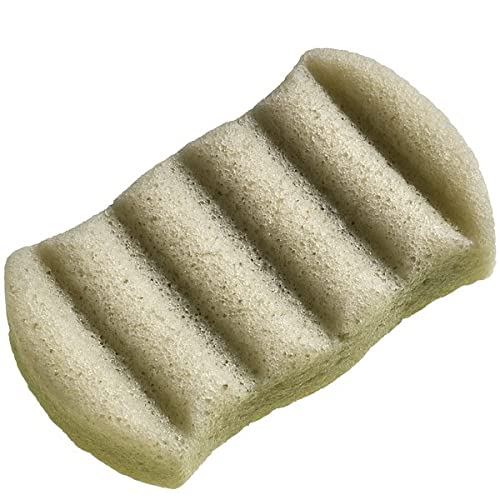Sun & Sia - Éponge Konjac 100% Naturelle Pour le Corps - Enrichie à l’Argile Verte - Nettoie et Exfolie en Douceur - Soin Naturel Douche et Bain 100% Fibres Végétales - Tous Types de Peau Cover