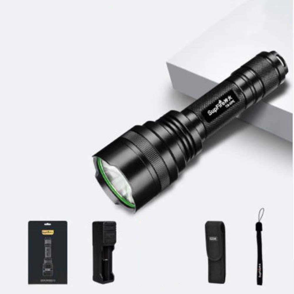 Flashlight, Strong Flashlight Led Flashlight, Super Bright Charging Streamlight Flashlight for Led Portable Home Outdoor Torches (Color : Basic Edition)